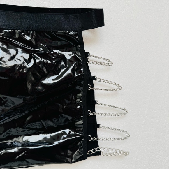 Patent Leather Matching Set Skirt and Bikini Top NWOT - Picture 6 of 9